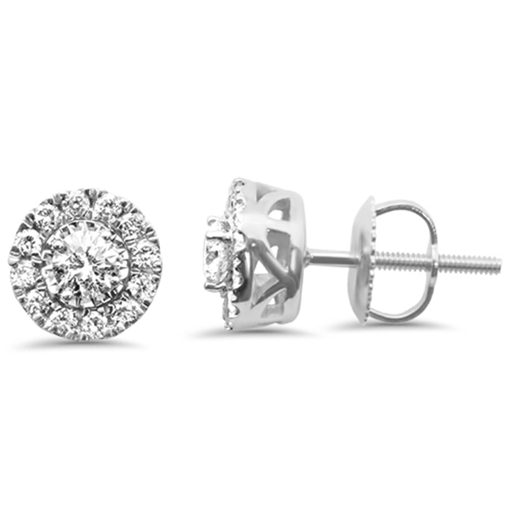 ''SPECIAL! .50ct G SI 14K White Gold Diamond Halo EARRINGS''