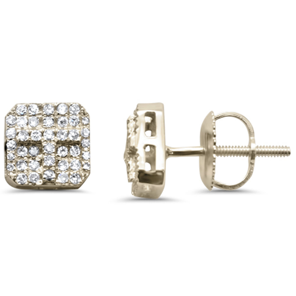 ''SPECIAL! .22ct G SI 14K Yellow GOLD Diamond Cross Earrings''