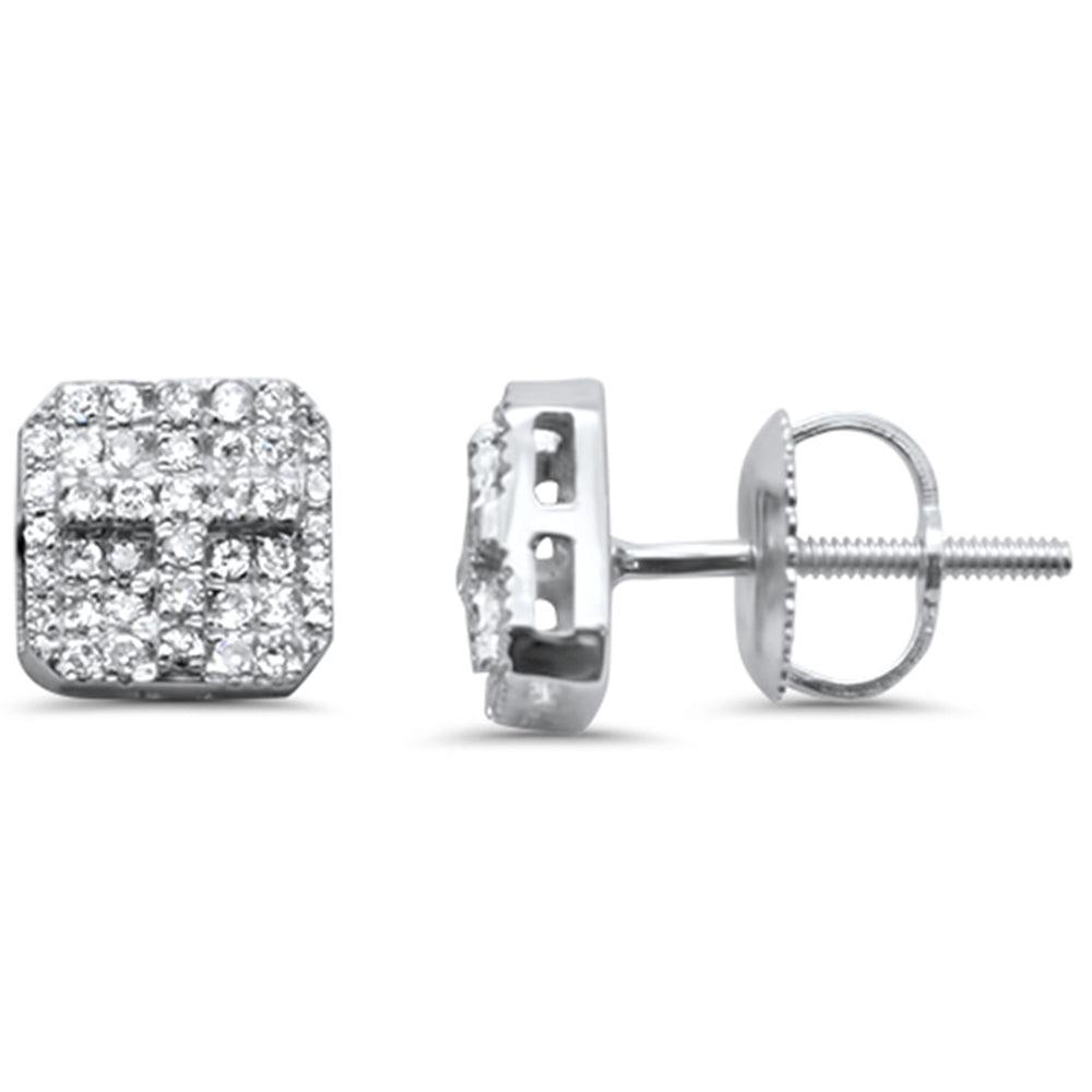 ''SPECIAL! .22ct G SI 14K White GOLD Diamond Cross Earrings''