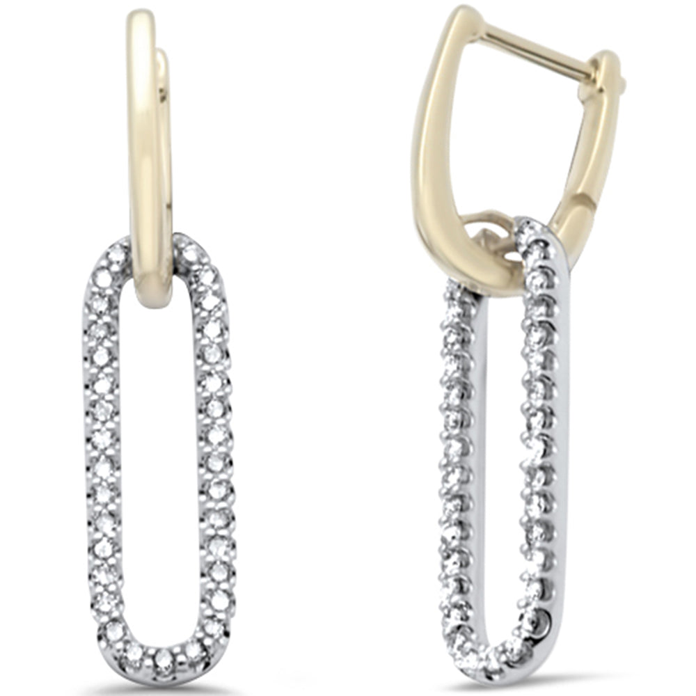 ''SPECIAL! .42ct G SI 14K Yellow Gold/White Gold Diamond Drop EARRING''