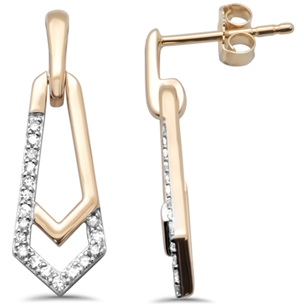 ''SPECIAL! .19ct G SI 14K Yellow Gold DIAMOND Ladies Drop Earrings''