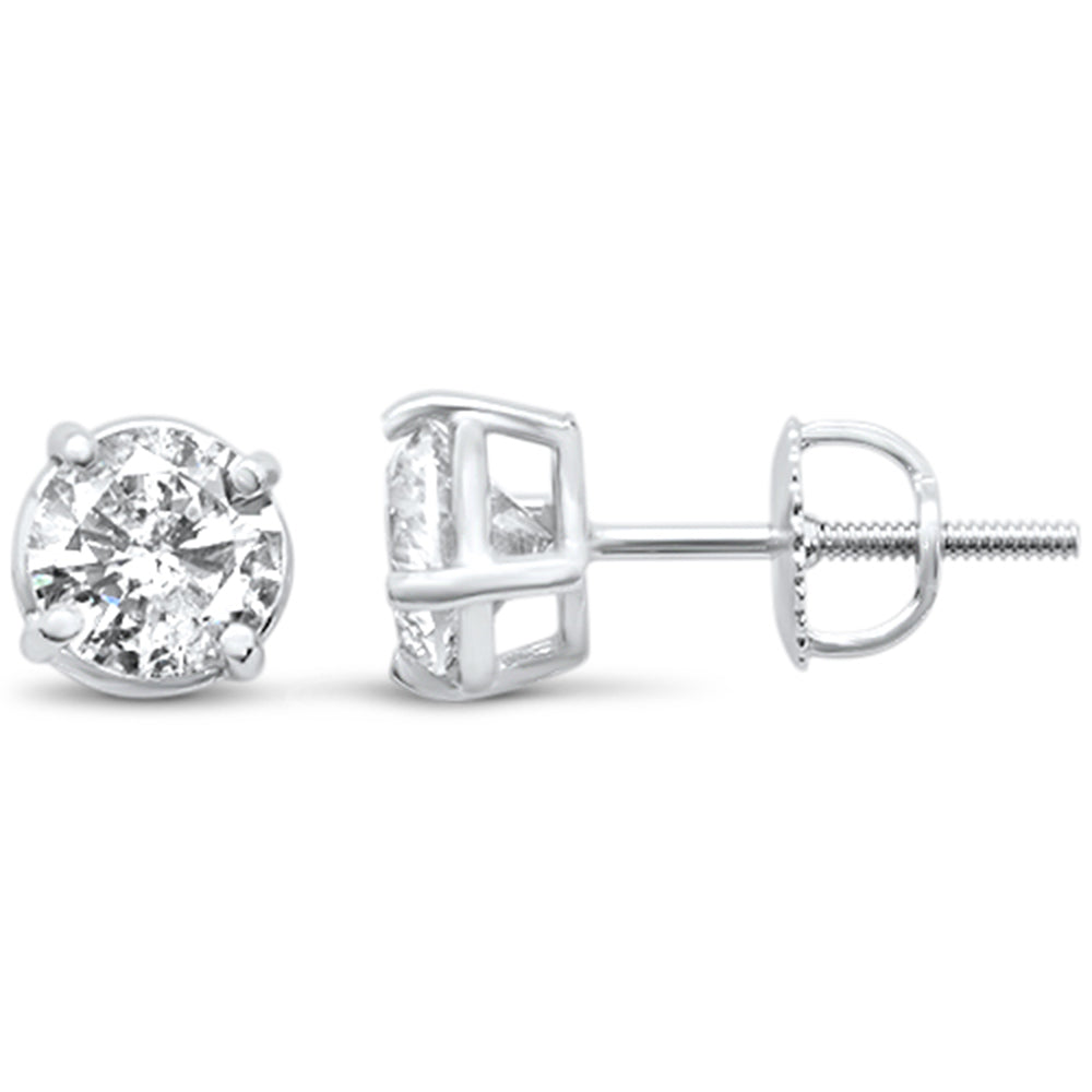 ''SPECIAL! 1.53ct G SI 14K White Gold Diamond Solitaire EARRINGS''