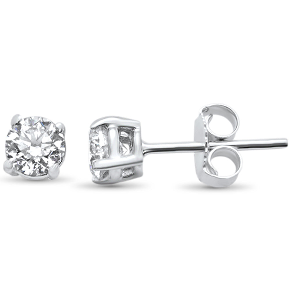 ''SPECIAL! .50ct G SI 14K White Gold Round DIAMOND Solitaire Earrings''