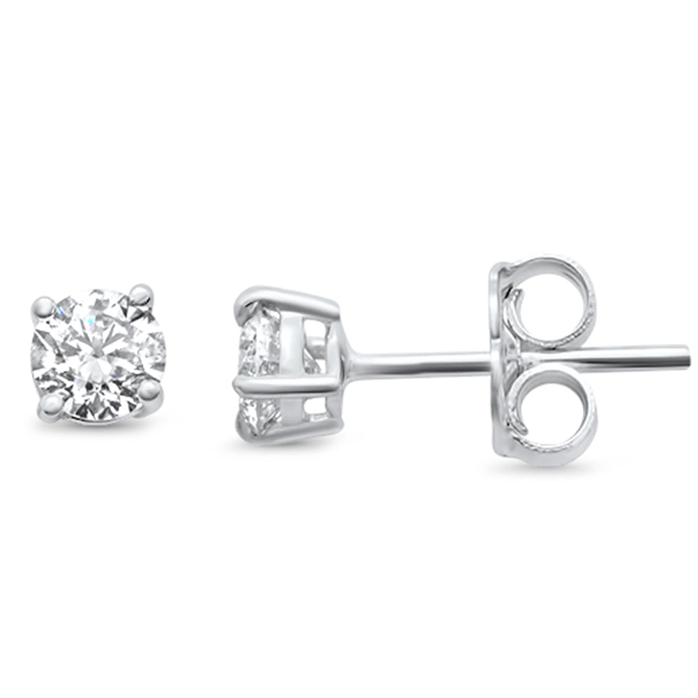 ''SPECIAL! .42ct G SI 14K White Gold Round DIAMOND Solitaire Stud Earrings''