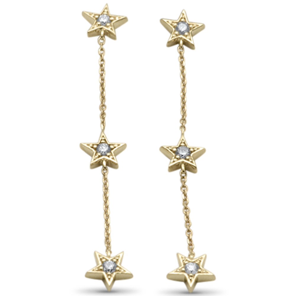 ''SPECIAL! .24ct G SI 14K Yellow Gold Diamond Star Drop Dangle EARRINGS''