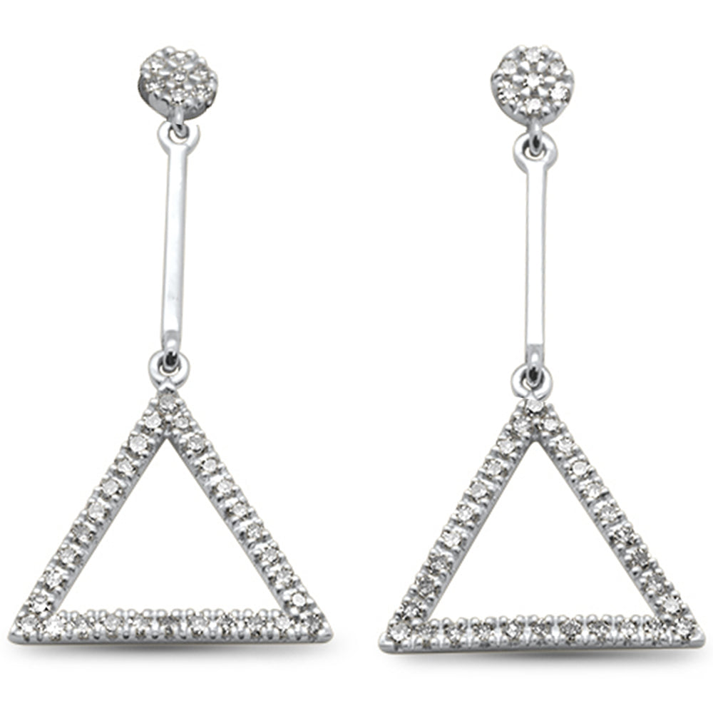 ''SPECIAL! .37ct G SI 14K White Gold DIAMOND Drop Dangle Earrings''