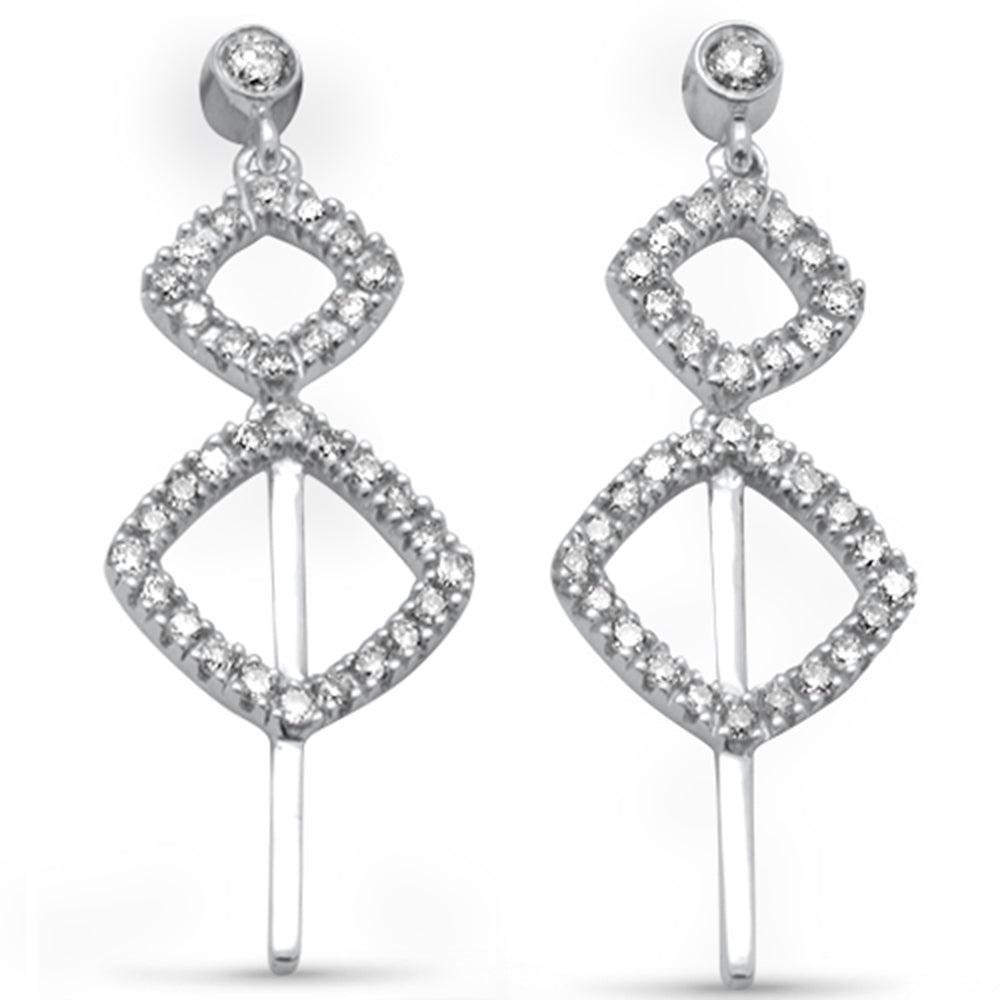 ''SPECIAL! .38ct G SI 14K White Gold DIAMOND Drop Dangle Earrings''