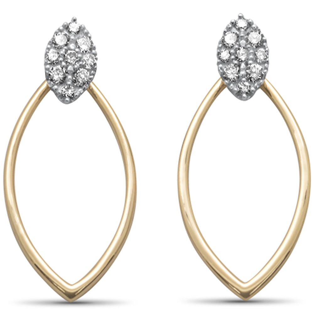 ''SPECIAL! .25ct G SI 14K Two Tone Gold Diamond Drop DANGLE Earrings''