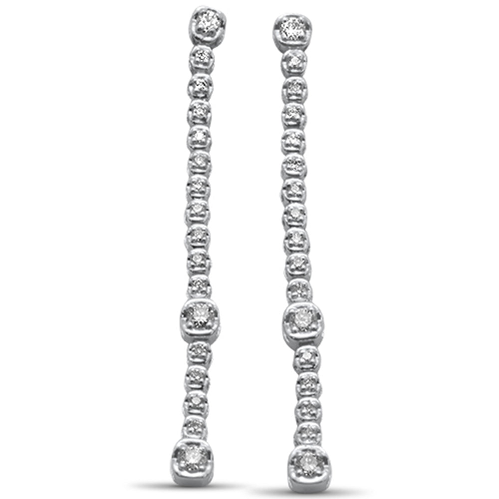 ''SPECIAL! .32ct G SI 14K White Gold Diamond DANGLE Earrings''