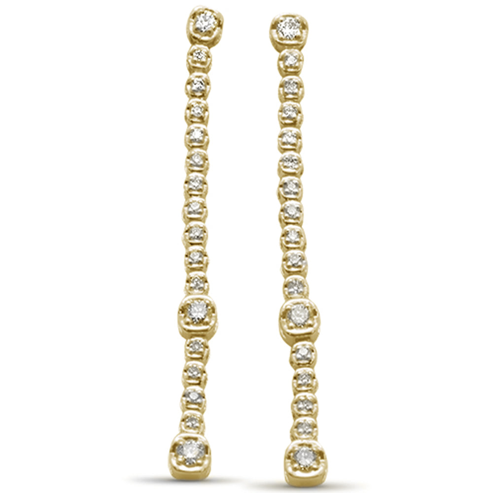 ''SPECIAL! .32ct G SI 14K Yellow Gold Diamond DANGLE Earrings''