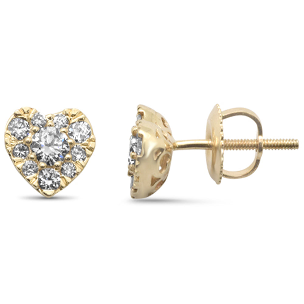 ''SPECIAL! .50ct G SI 14K Yellow GOLD Diamond Heart Earrings''