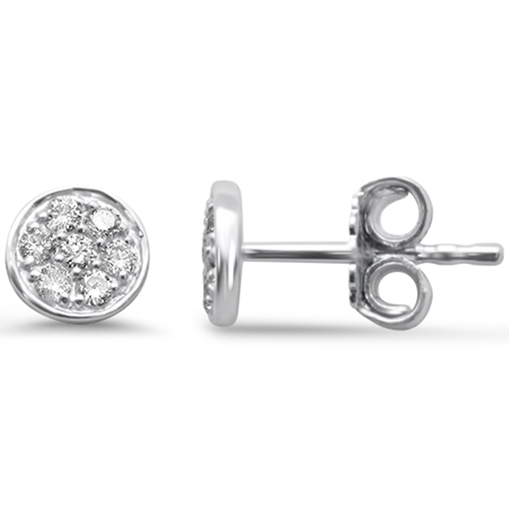 .19ct G SI 14K White GOLD Diamond Round Shaped Stud Earrings