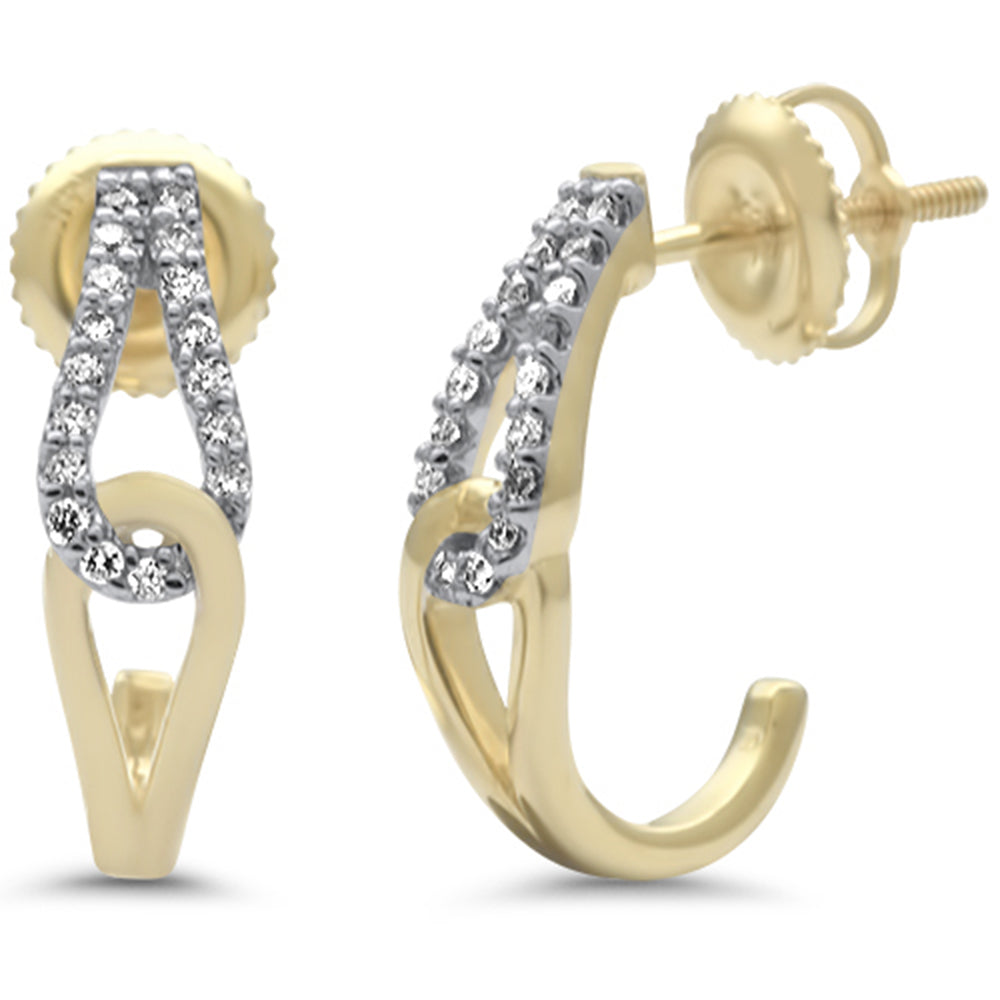 ''SPECIAL! .15ct G SI 14K Yellow Gold DIAMOND Link Style Earrings''