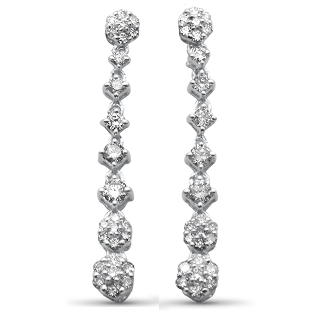 ''SPECIAL!.45ct G SI 14K White GOLD Diamond Drop Dangle Earrings''
