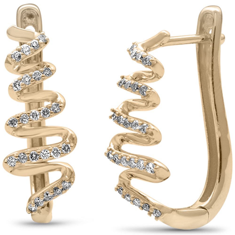 ''SPECIAL! .30ct G SI 14K Yellow Gold DIAMOND Zigzag Style Earrings''