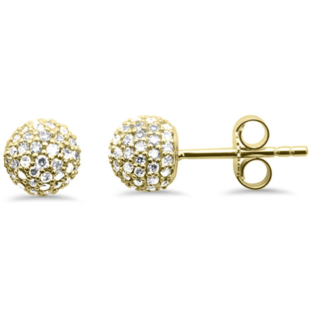 ''SPECIAL! .53ct G SI 14K Yellow Gold Diamond Disco Ball EARRINGS Push Backings''