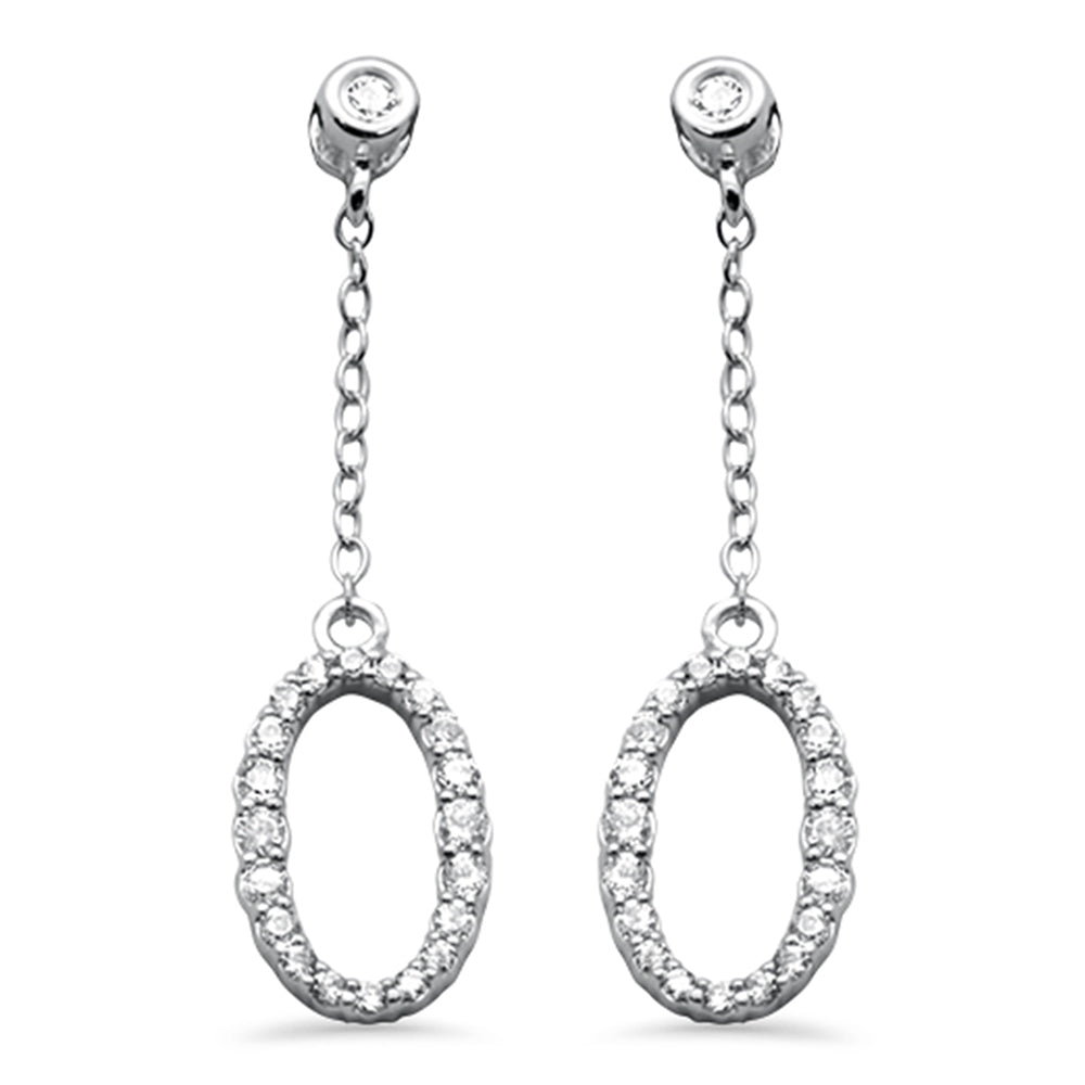 ''SPECIAL! .36ct G SI 14K White Gold Diamond Oval Shaped Drop Earrings SCREW Backings''