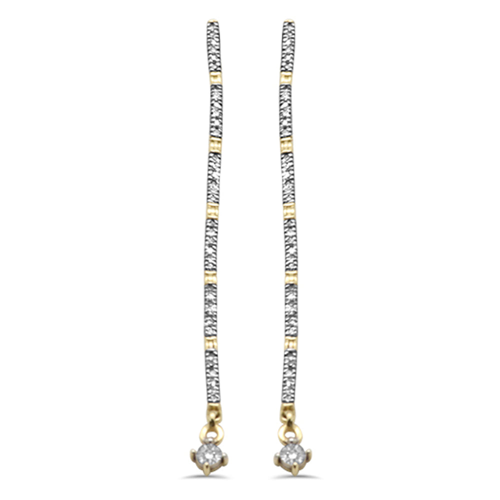 ''SPECIAL! .23ct G SI 14K Yellow GOLD Diamond Drop Dangle Screw Back Earrings''