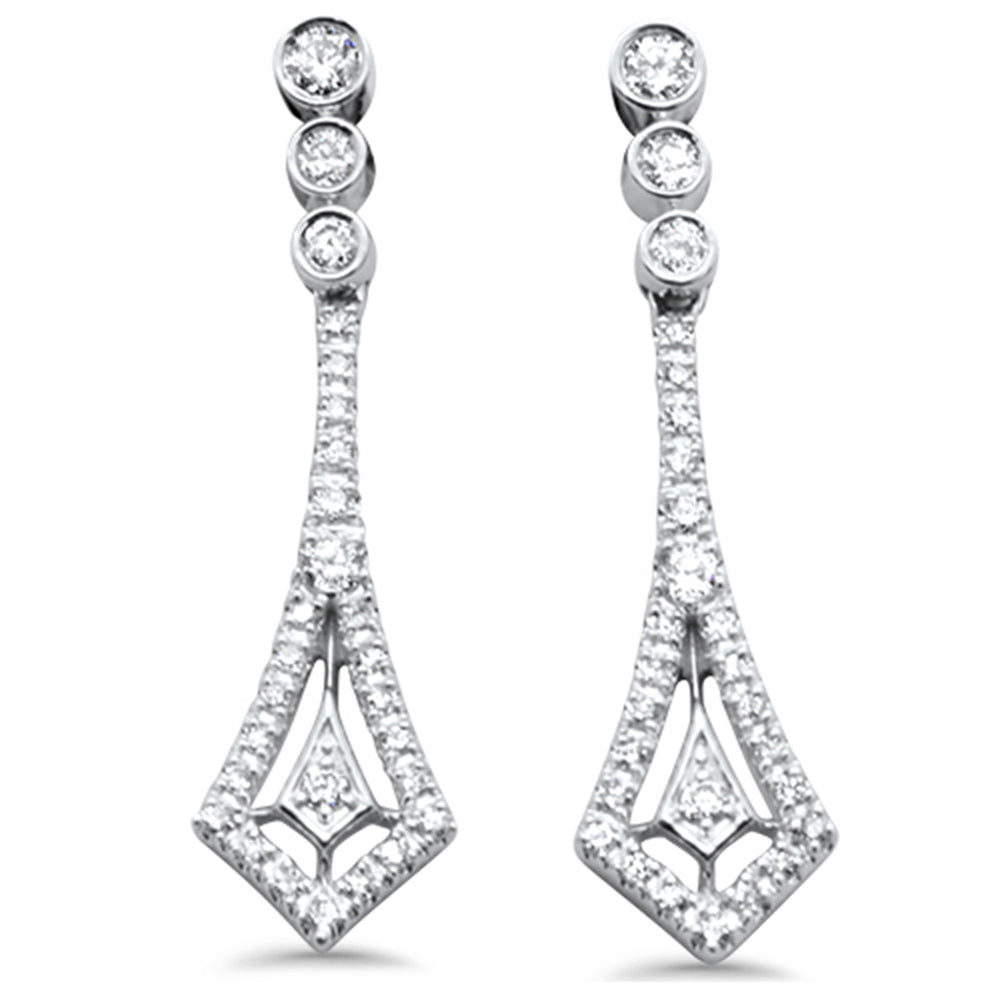 ''SPECIAL!.49ct G SI 14K White Gold Diamond Drop Dangle EARRINGS''