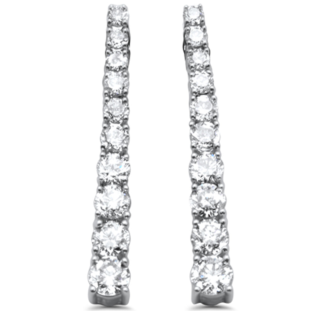 ''SPECIAL! .99ct G SI 14K White Gold Diamond Graduated Stones Drop EARRINGS''