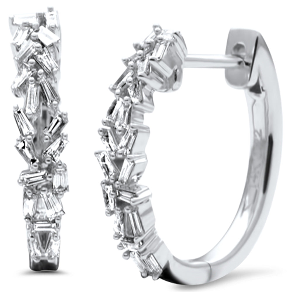 ''SPECIAL! .43ct G SI 14K White Gold Diamond HOOP EARRINGS''