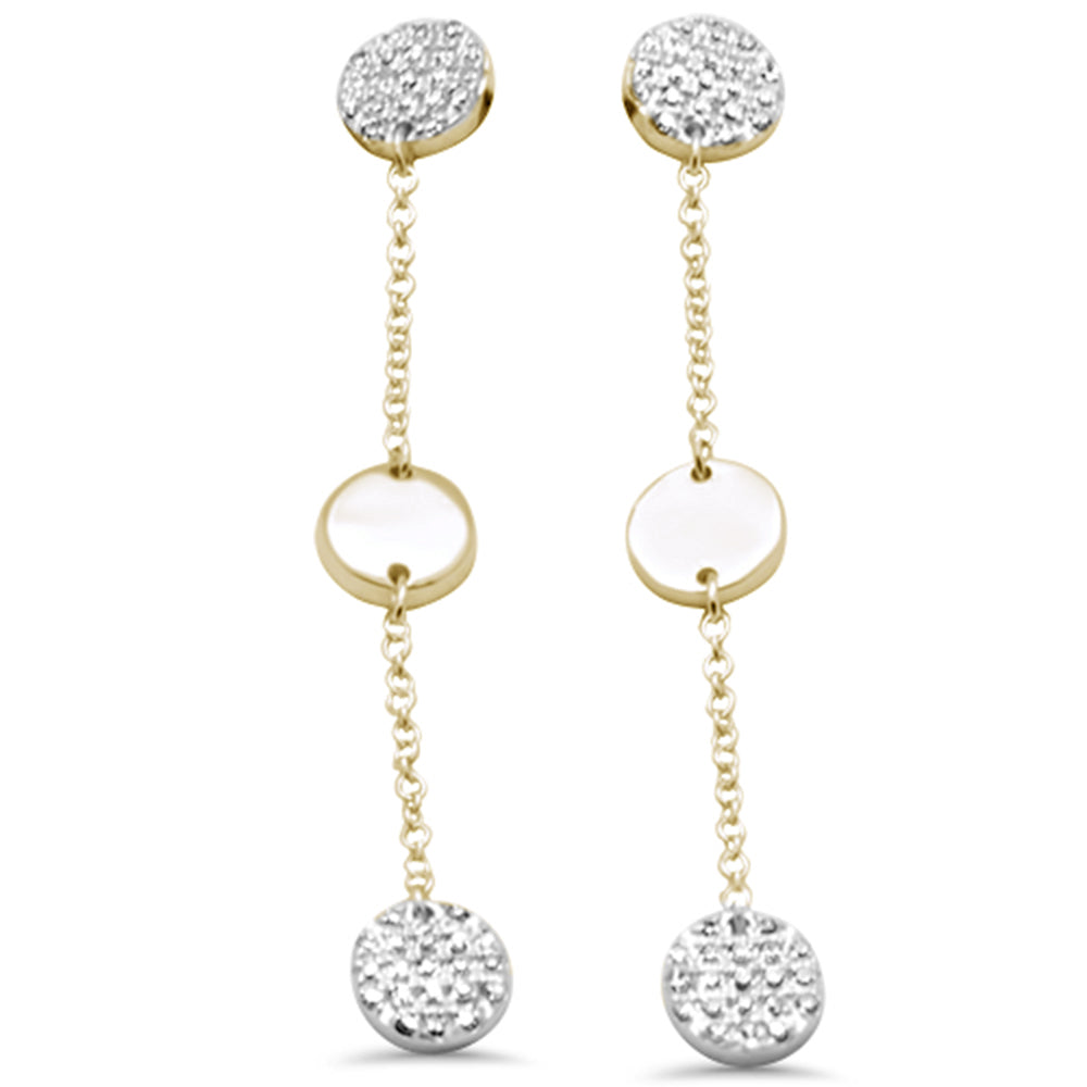 ''SPECIAL! .21ct G SI 14K Yellow Gold DIAMOND Round Dangling Earrings''