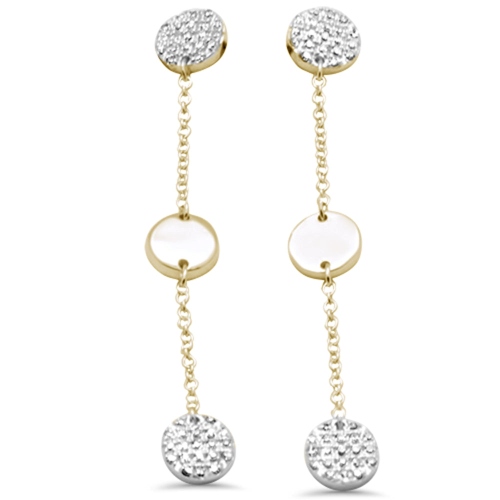 ''SPECIAL! .21ct G SI 14K Yellow Gold Diamond Round Dangling EARRINGS''