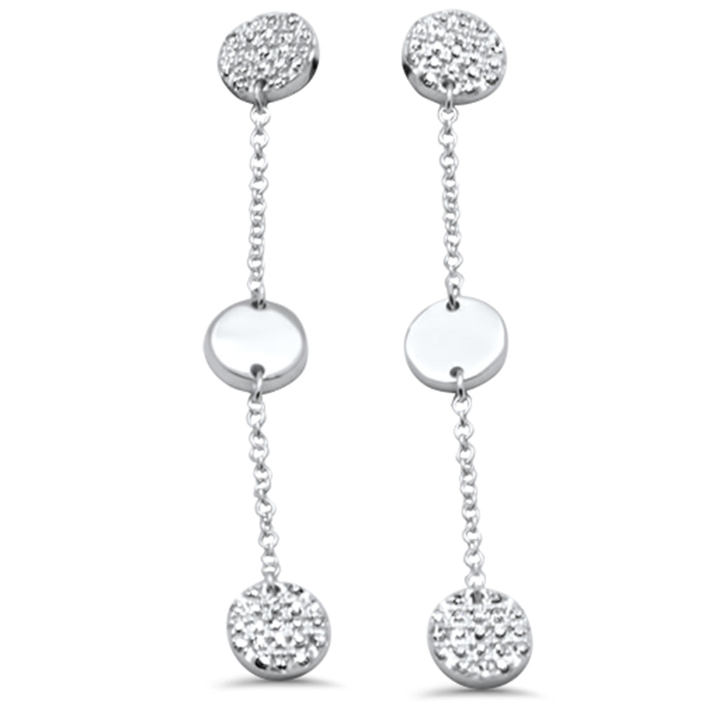 ''SPECIAL! .21ct G SI 14K White Gold Diamond Round Dangling EARRINGS''