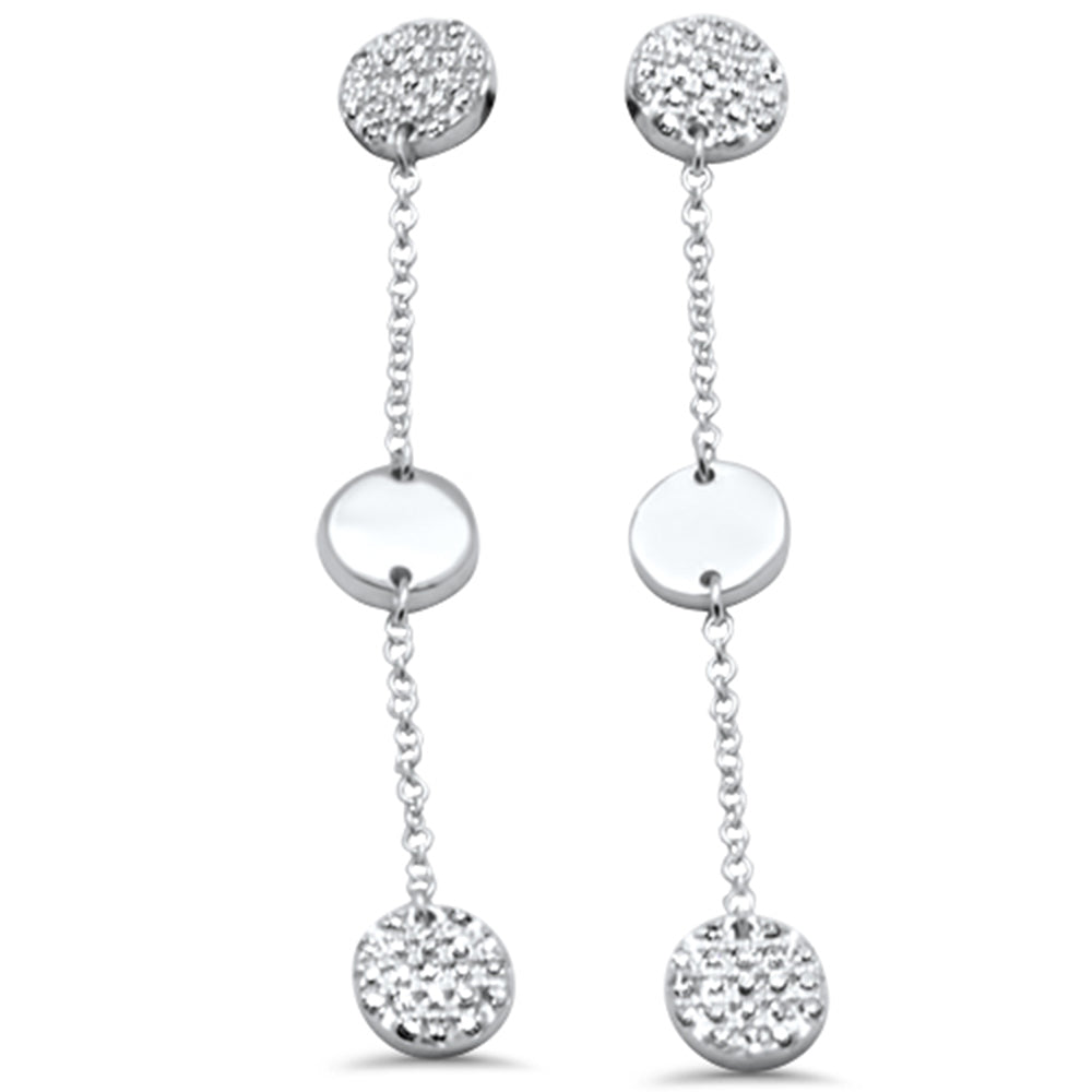 ''SPECIAL! .21ct G SI 14K White GOLD Diamond Round Dangling Earrings''