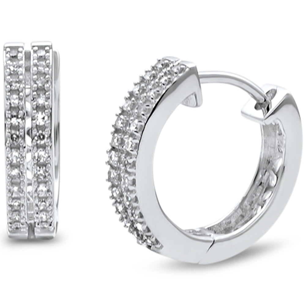 ''SPECIAL! .16ct G SI 14K White Gold Diamond Hoop EARRINGS''