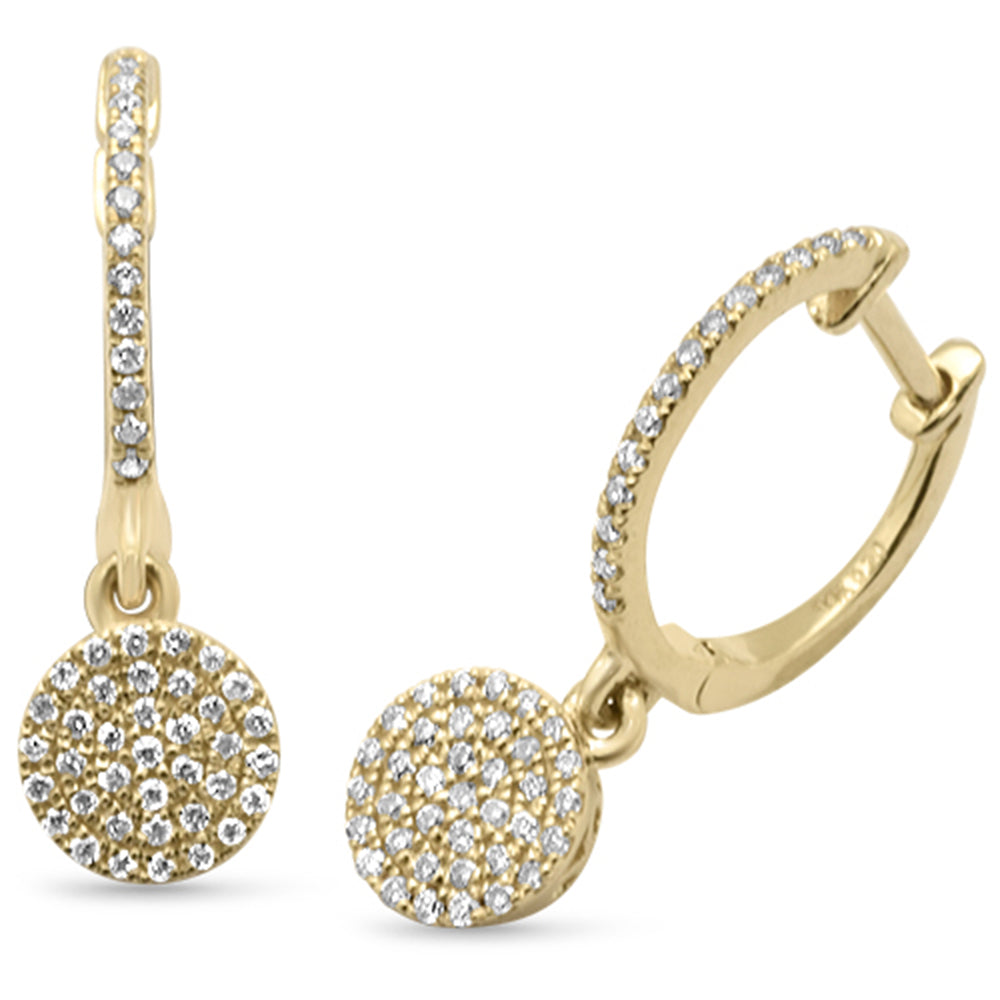 .20ct G SI 14K Yellow Gold DIAMOND Round Dangling Earrings