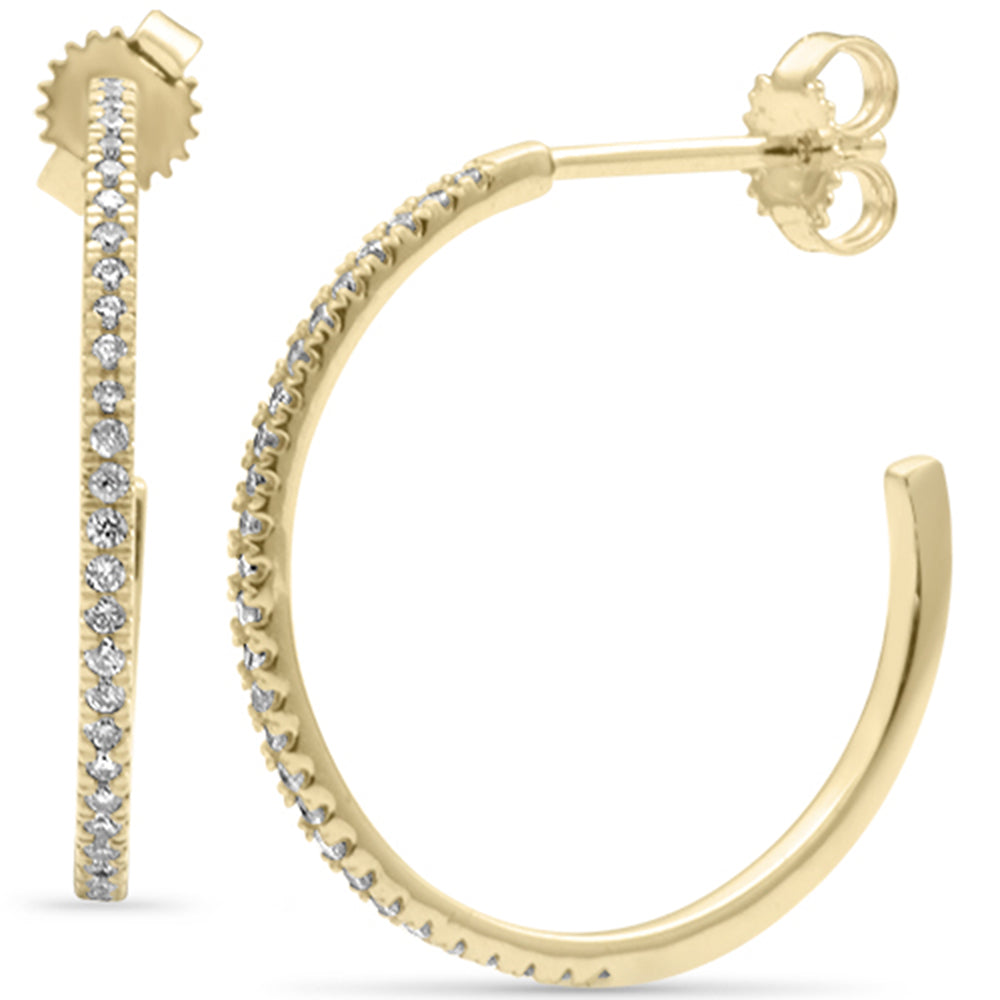 ''SPECIAL!  .29ct G SI 14K Yellow Gold Diamond HOOP EARRINGS''