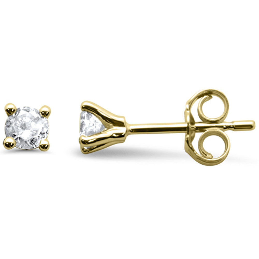 .30ct G SI 14K Yellow Gold Diamond Solitaire Stud EARRINGS