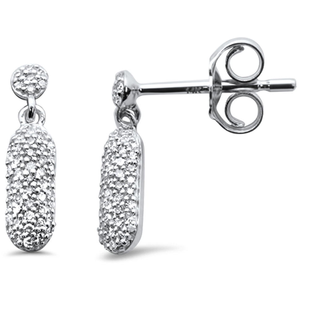 .14ct G SI 14K White Gold DIAMOND Drop Earrings