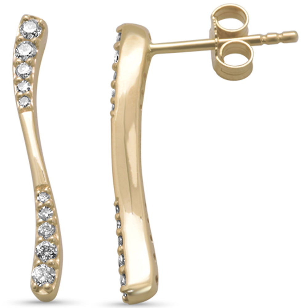 SPECIAL! .24ct G SI 14K Yellow Gold DIAMOND Bar Drop Earrings