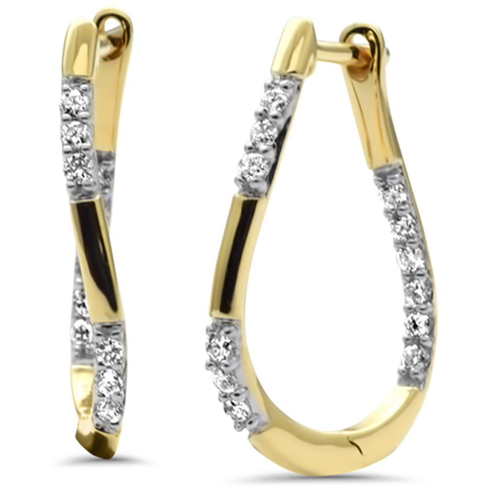 SPECIAL! .23ct G SI 14K Yellow Gold DIAMOND Hoop Earrings