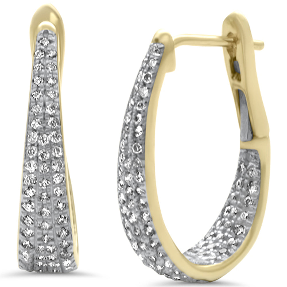 SPECIAL! .51ct G SI 14K Yellow Gold DIAMOND Hoop Earrings