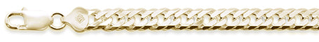 ''140 7.5MM DOUBLE Link Yellow gold plated .925 STERLING SILVER Chain 8-28'''' Available''