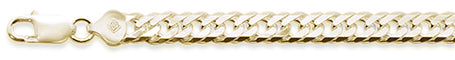 ''140 7.5MM DOUBLE Link Yellow GOLD plated .925 Sterling Silver Chain 8-28'''' Available''