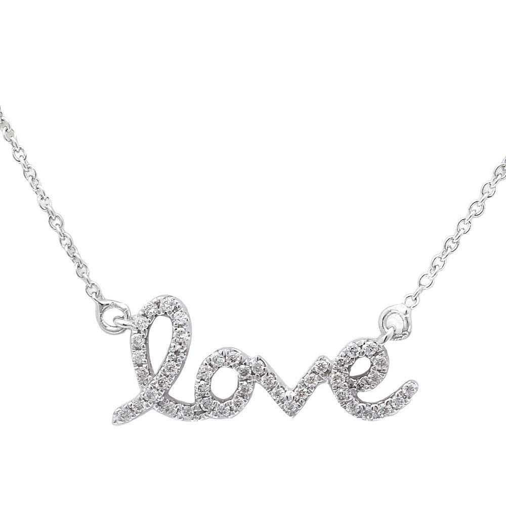 ''SPECIAL!.13ct ''''Love'''' Diamond Heart Necklace PENDANT 16-18'''' Adjustable Chain''