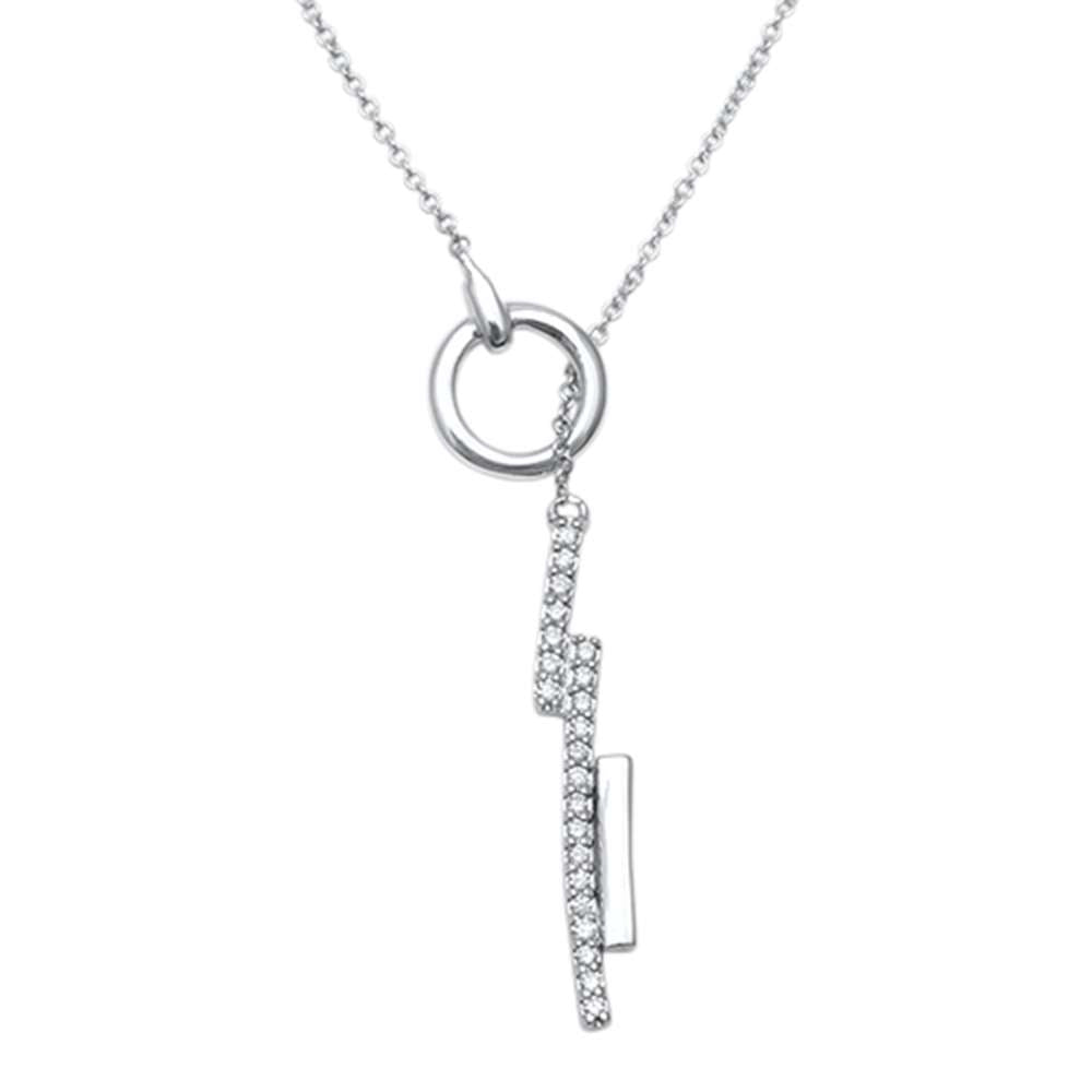 ''.13ct 14kt White GOLD Modern Trendy Drop Diamond Pendant 18'''' Necklace''