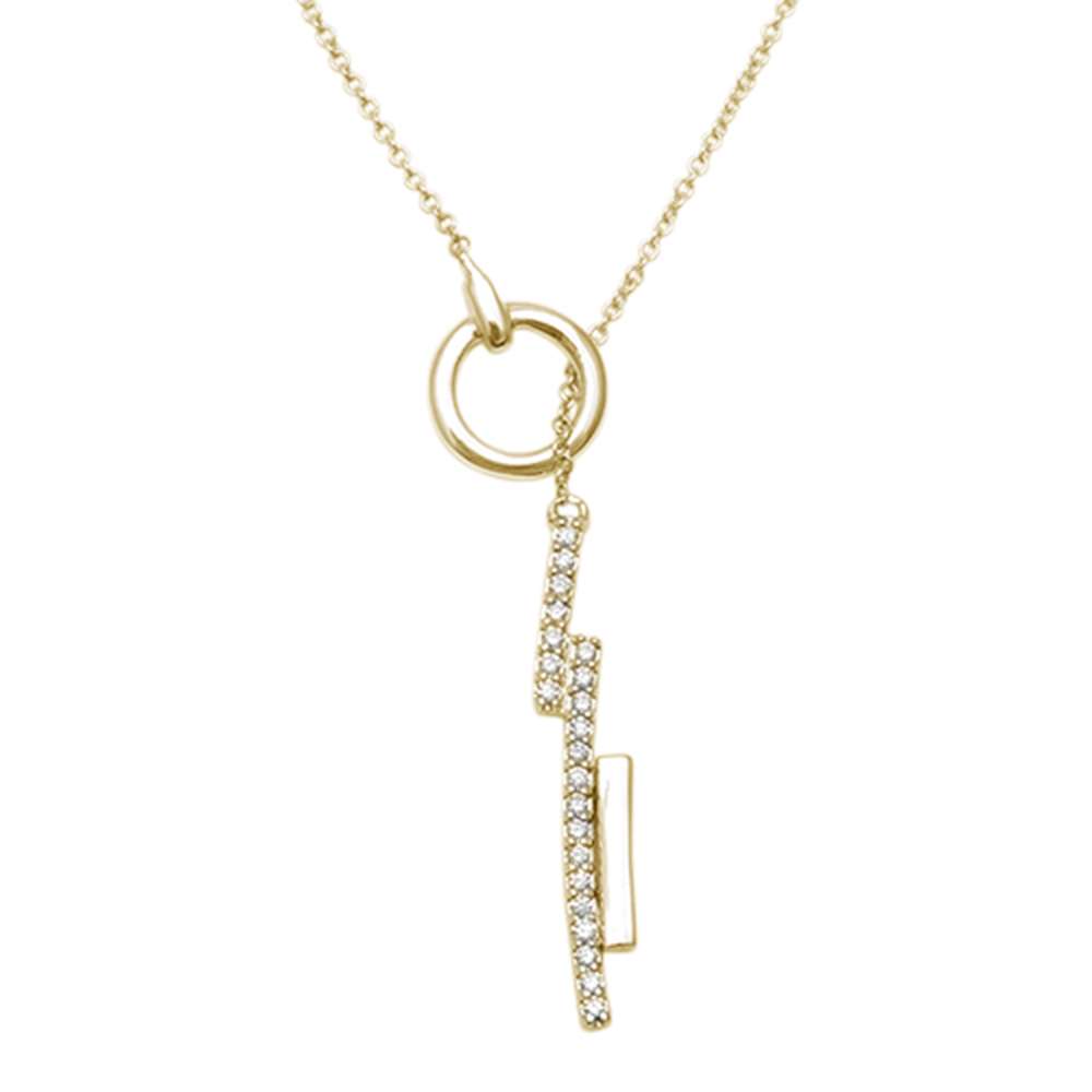 ''.14ct 14kt Yellow GOLD Diamond Pendant 18'''' Necklace''