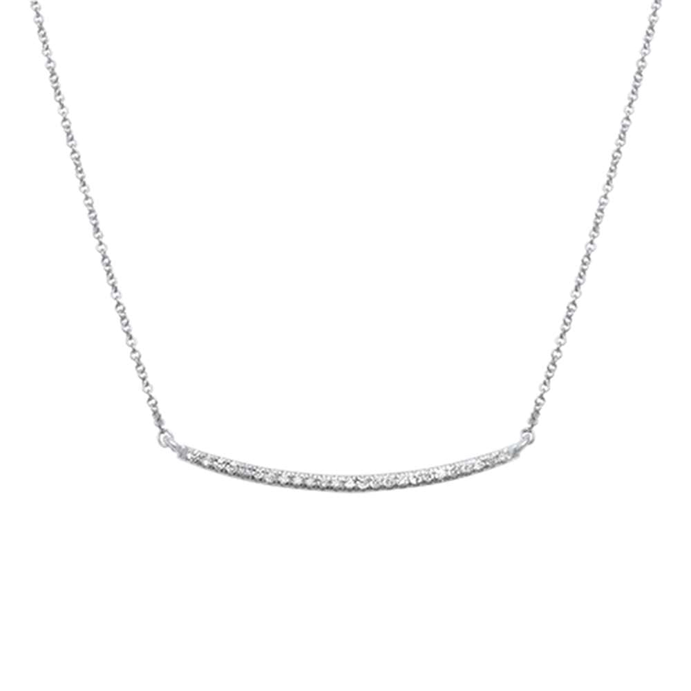 ''.15ct 14kt White Gold Diamond Trendy Bard PENDANT 18'''' Necklace''