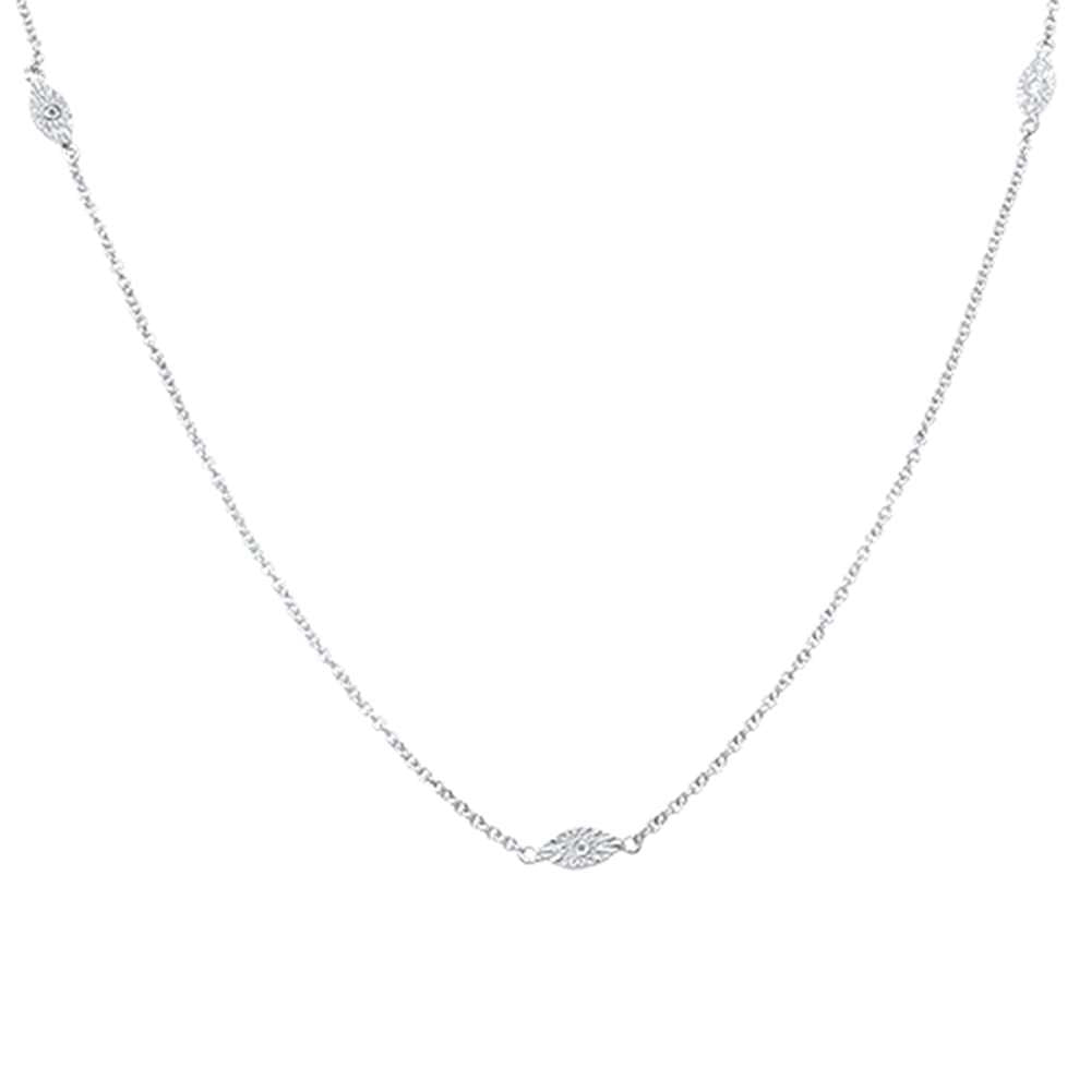 ''.26ct 14kt White Gold Diamond Marquise Design Pendant Layer NECKLACE 20''''''