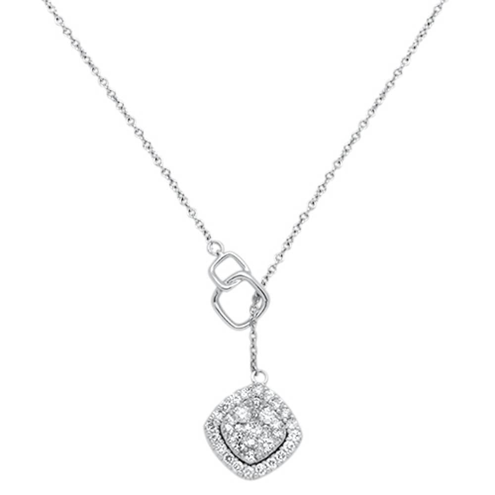 ''SPECIAL!.50cts 14kt White Gold Round Diamond Unique Soliatire PENDANT Necklace 18''''''