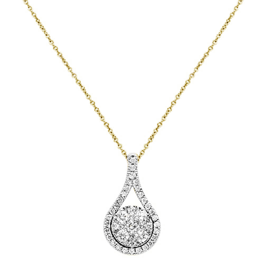 ''SPECIAL! .73ct G SI 14K Yellow Gold Round DIAMOND Pendant 18'''' Necklace''