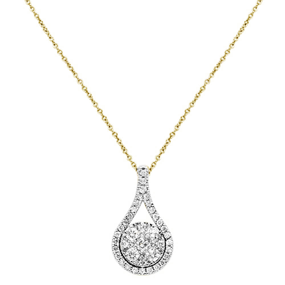 ''SPECIAL! .73ct G SI 14K Yellow Gold Round Diamond PENDANT 18'''' Necklace''