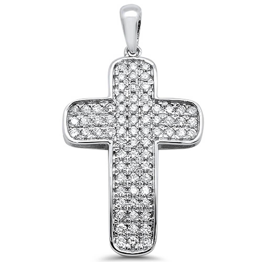 ''SPECIAL!.99ct 14k White Gold Diamond Cross Pendant CHARM''