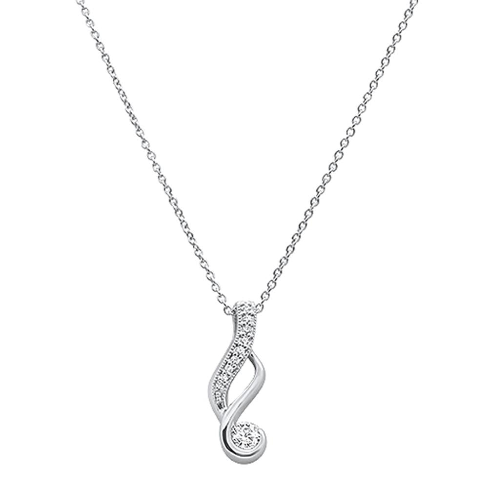 ''SPECIAL! .20ct 14k White GOLD Elegant Diamond Pendant Necklace 18''''Long''