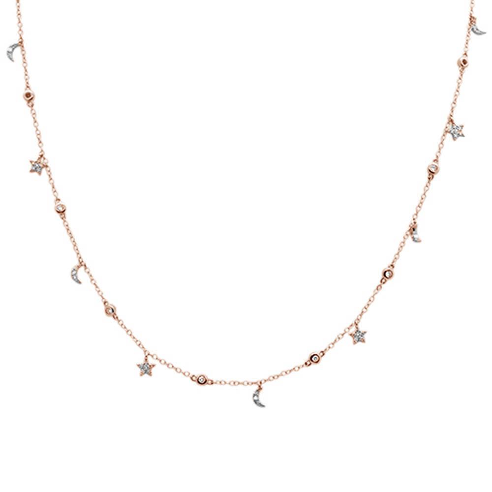 ''.49ct G SI 14k Rose Gold Diamond Designer PENDANT Necklace 16'''' Long+(1''''ext)''